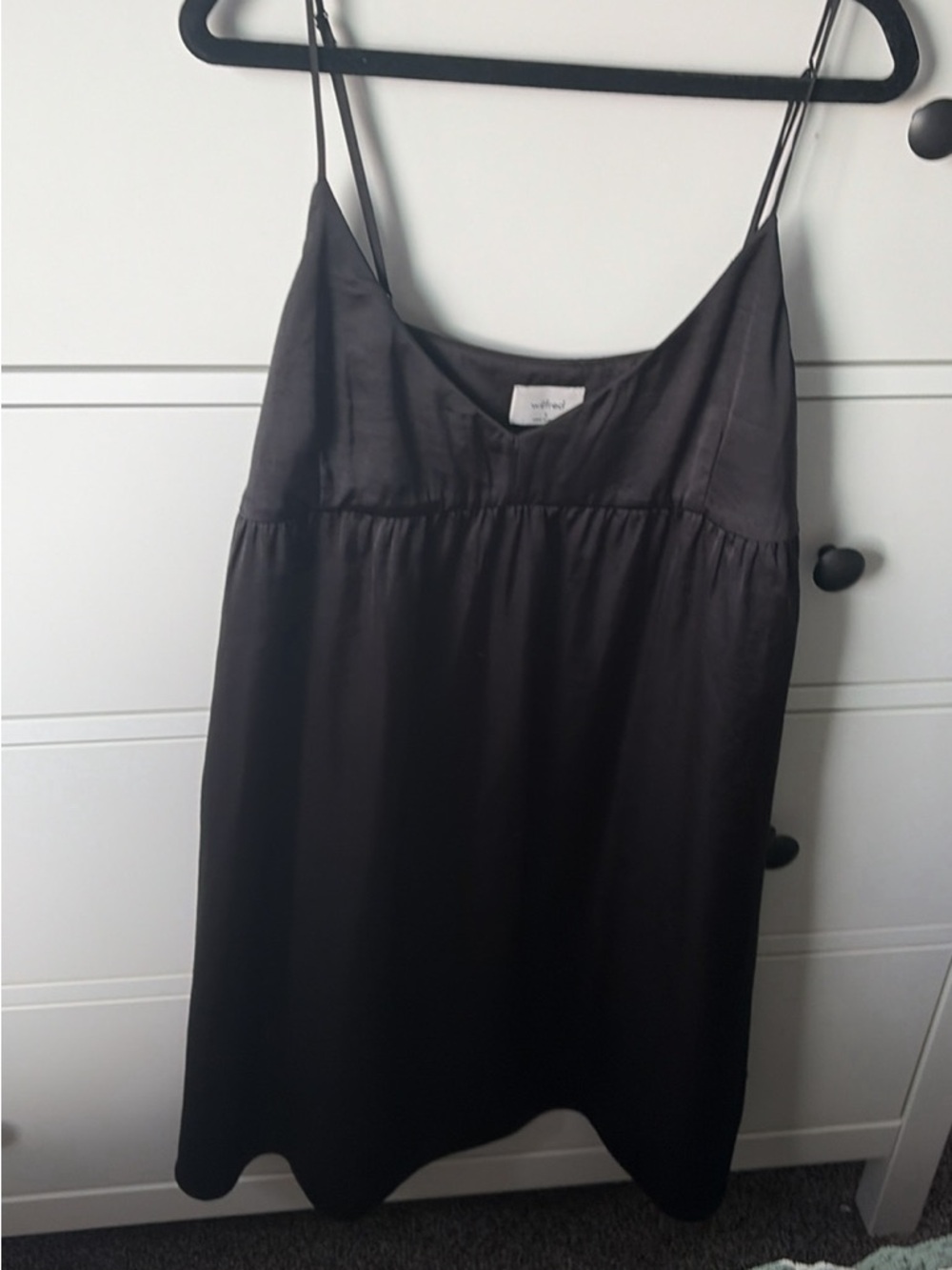 Wilfred Charcoal V-Neck Dress